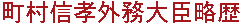 町村信孝外務大臣略歴