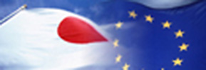 日本国旗と欧州連合旗