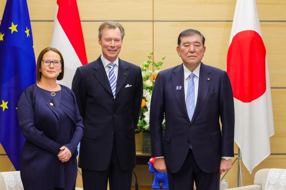 アンリ大公殿下と石破総理大臣の記念撮影