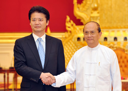(写真)テイン・セイン大統領表敬