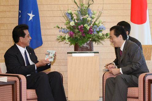 （写真）日・ミクロネシア首脳会談