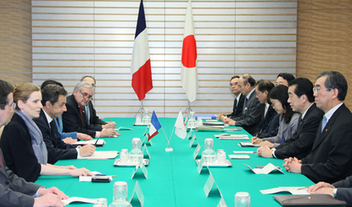 (写真)日仏首脳会談 2