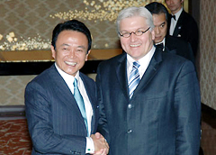 （写真）シュタインマイヤー独外相との会談（平成18年2月21日）