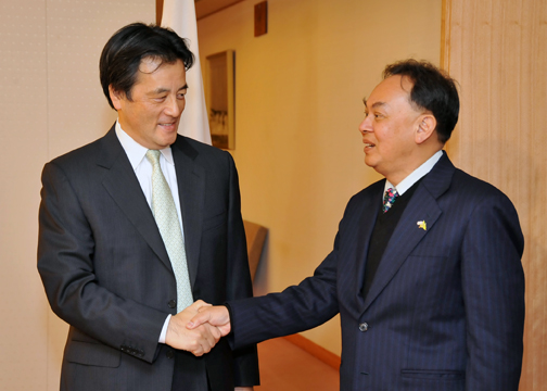 (写真)日タイ外相会談
