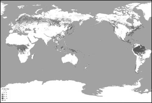 World Map Vegetation