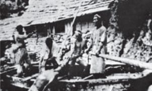 1909年頃の竹島漁猟会社(写真提供：古今書院)