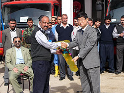 Photo (Presentation Ceremony of Fire Engines in Samawah, Iraq)