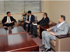 (Photo:Courtesy Call on Mr. Chiaki Takahashi, State Secretary for Foreign Affairs, by the Arab Diplomatic Corps (Relief Money from the Arab Diplomatic Corp))