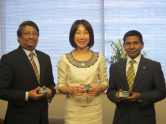 (Photo:Courtesy Call on Parliamentary Vice-Minister for Foreign Affairs Makiko Kikuta by Ambassador of the Republic of Maldives to Japan Ahmed Khaleel)