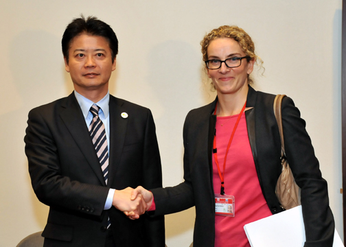 Meeting between Mr. Koichiro Gemba, Minister for Foreign Affairs, and H.E. Ms. Delphine BATHO, Minister of Ecology, Sustainable Development and Energy of the French Republic (1)