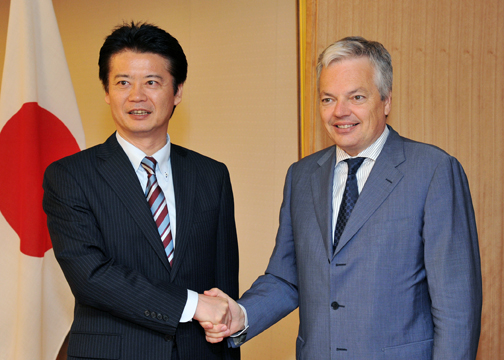 (Photo)Japan-Belgium Foreign Ministers' Meeting-1