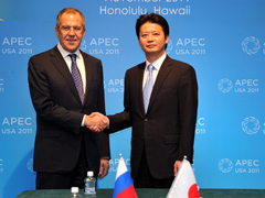 (Photo)Japan-Russia Foreign Ministers' Meeting-1