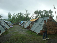 An evacuation site