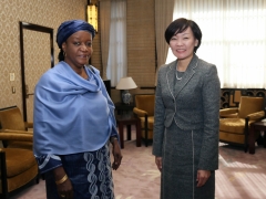 Meeting between Mrs. Akie Abe, First Lady of Japan and Her Excellency, Ms. Zainab Hawa Bangura, Special Representative of the United Nations Secretary-General on Sexual Violence in Conflict(1)