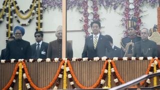 Reviewing the Republic Day Parade
