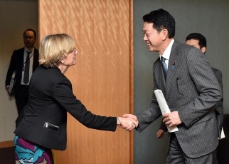State Minister Muto Recieves a Courtesy Call by Dr. Catherine L. Mann, Chief Economist of OECD 1