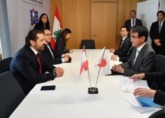 Courtesy Call on Prime Minister Hariri by Mr. Taro Kono, Minister for Foreign Affairs(dialogue)