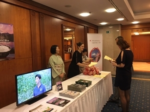 (Photo 2) Booth of Takasaki City at Embassy in Czech Republic