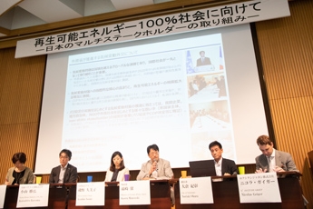 (Photo 2) Symposium Toward a 100% Renewable Energy Society