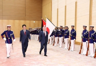 Salute and the guard of honor ceremony