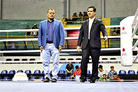 (Photo4)Sr. Henry Núñez, President of National Olympic Committee (left) and Mr Hernán Solano, Minister of Sports (right)