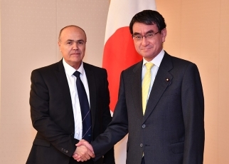 Foreign Minister Taro Kono received a courtesy call from Major General Kamil Abu Rukun, Coordinator of Israeli Government Activities in the Territories (COGAT) 1