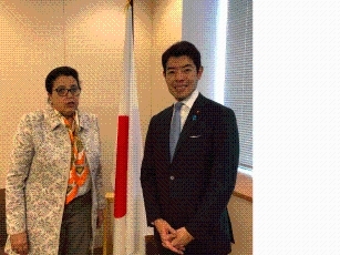Mr. Tsuji, Parliamentary Vice-Minister for Foreign Affairs, received a courtesy call by Dr. Najat Mokhtar, Deputy Director General of the IAEA 1
