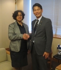 Courtesy Call on Parliamentary Vice-Minister for Foreign Affairs Yamada by Prof. Ramasastry, Member of the UN Working Group on the issue of human rights and transnational corporations and other business enterprises1