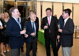 Foreign Minister Kono Attends Reception for the OSCE Asian Conference 3