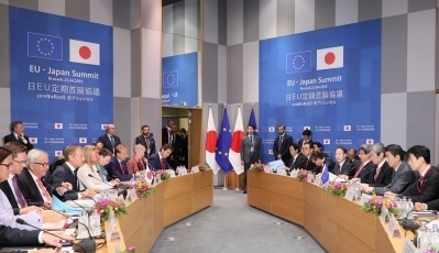 (Photo2) Japan-EU Summit(Photo: Cabinet Public Relations Office)