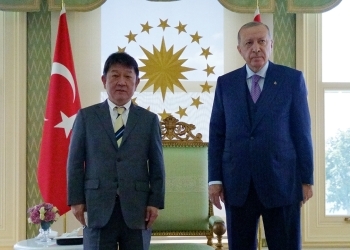 Courtesy Call on the President Erdogan of the Republic of Turkey by Foreign Minister MOTEGI 2