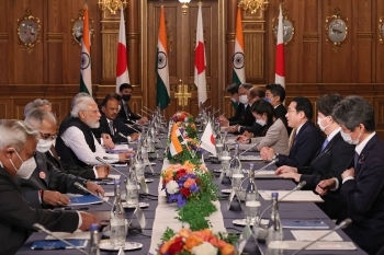 Photo of Japan-India Summit Meeting.