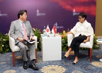 Photo of Japan-Indonesia Foreign Minister's Meeting.