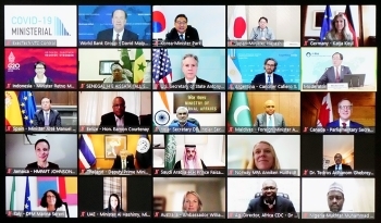 (Photo) Online Foreign Ministerial Meeting.