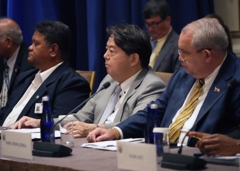 Minister Hayashi who attends the PBP Ministerial Meeting