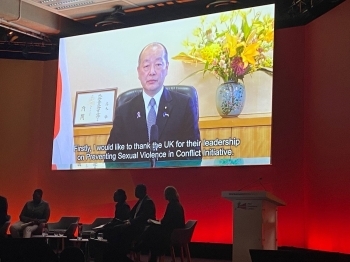 Video message by Parliamentary Vice-Minister for Foreign Affairs TAKAGI at the Preventing Sexual Violence in Conflict Initiative (PSVI) Conference in London