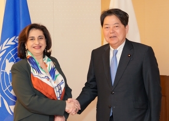 Courtesy Call on Foreign Minister Hayashi by H.E. Ms. Sima Bahous, Under-Secretary-General of the United Nations and Executive Director of UN Women