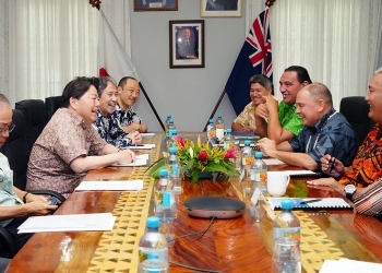 Photo of Courtesy Call on Prime Minister and Minister of Foreign Affairs BROWN of the Cook Islands