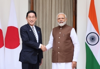 Photo session before Japan-India Summit Meeting