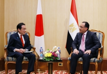 (Photo) The Talk between Prime Minister Kishida and Dr. Madbouly, Prime Minister of the Arab Republic of Egypt
