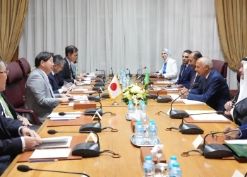 Foreign Minister Hayashi meets Mr. Aboul Gheit, Secretary General of the League of Arab States