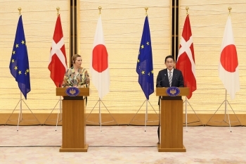 Photo of the Japan-Denmark Summit Joint Press Conference