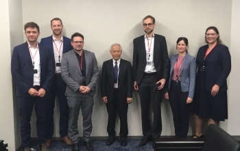 Höflichkeitsbesuch von Teilnehmern des deutsch-japanischen Young Expert Exchange Program bei Professor Matsumoto Yuichiro, Berater des Außenministers für Wissenschaft und Technologie