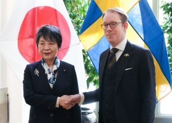 Photo session before the Japan-Sweden Foreign Ministers’ Working Lunch