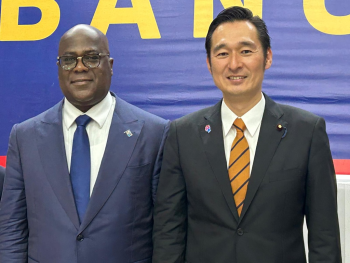 Mr. Fukazawa paid a courtesy call on H.E. Mr. Tshisekedi, President of the DRC