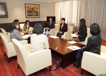 Foreign Minister Kamikawa held a dialogue on WPS with the Japanese staff members of UN