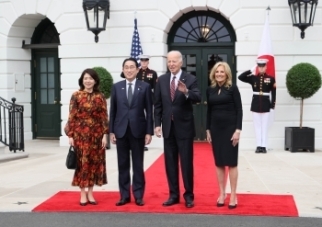 Welcoming by President Biden