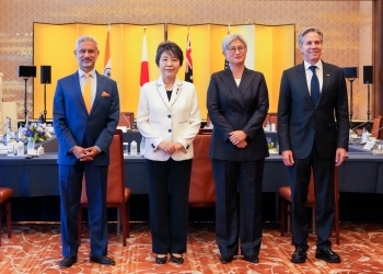 Photo session before the Japan-Australia-India-U.S. (Quad) Foreign Ministers’ Meeting