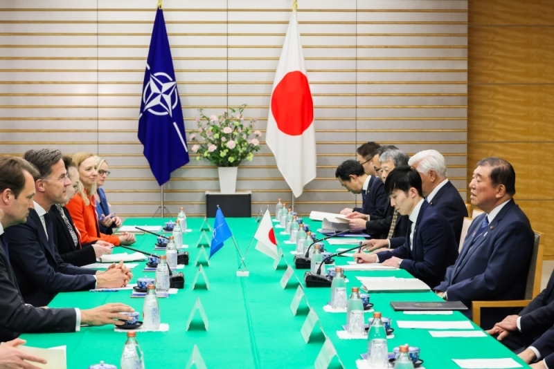 Prime Minister Ishiba holding a meeting with Secretary General Rutte