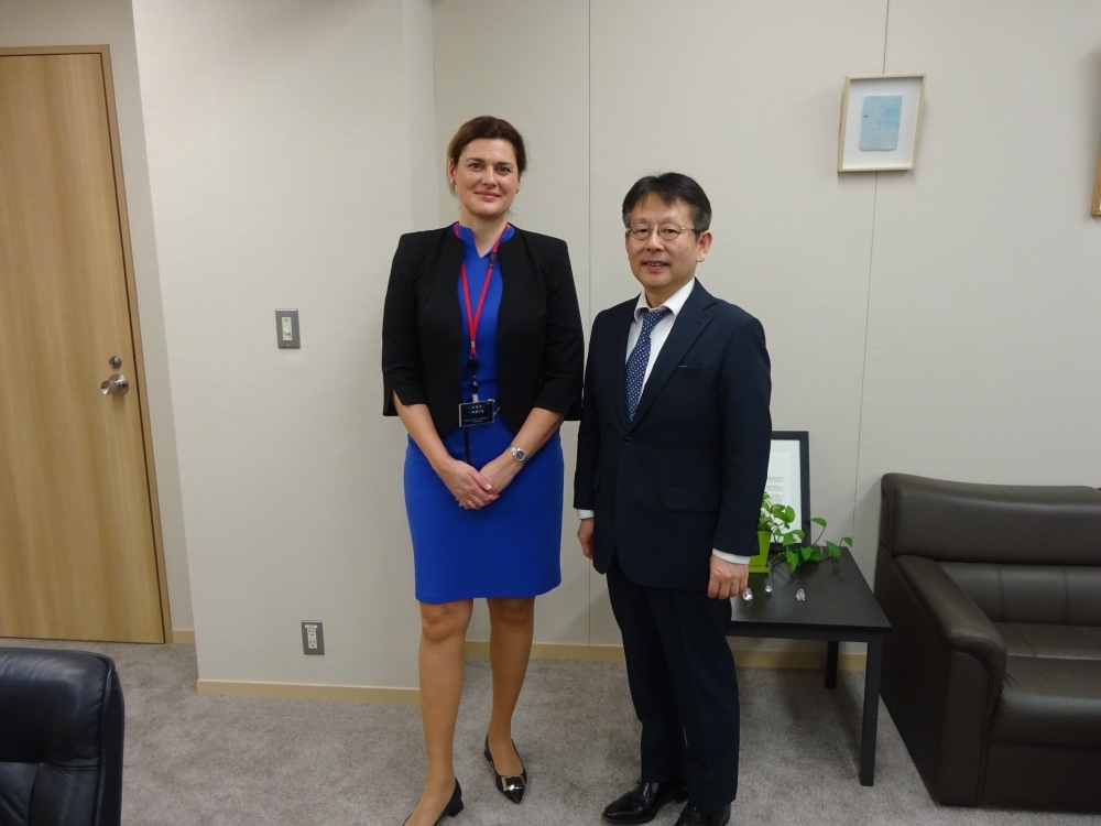 Courtesy Call by Ms. Anguelieva, Executive Director of the ISTC, on Dr. Nakamura, Ambassador, Director-General of the Disarmament, Non-Proliferation and Science Department